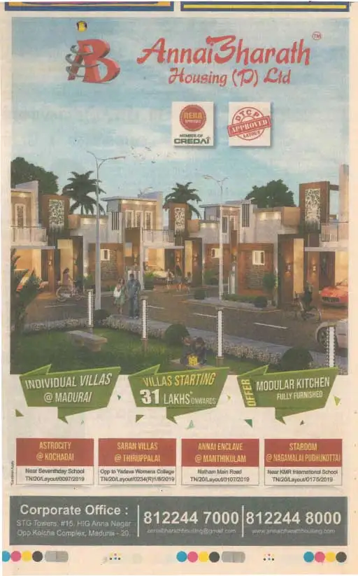 AnnaiBharath Housing News Coverage November 2020