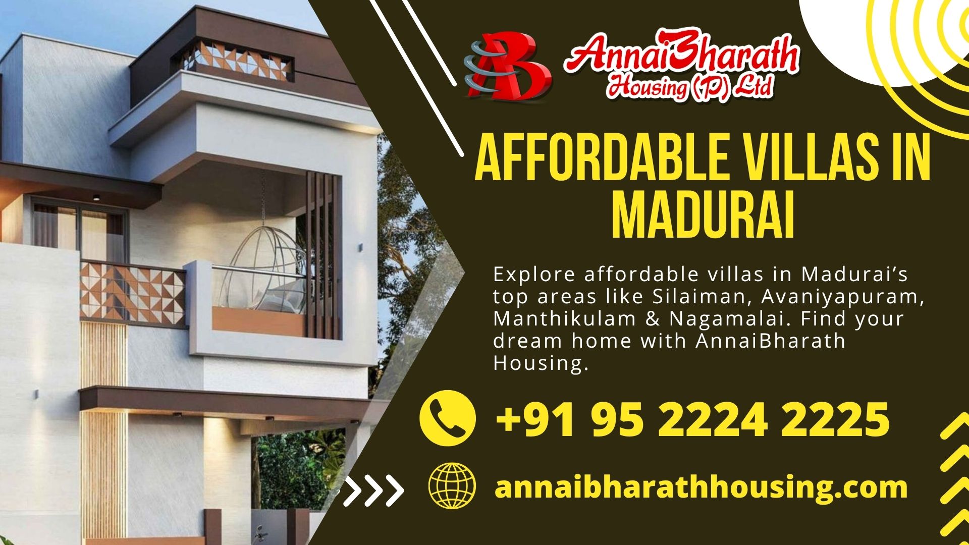 Affordable villas in Madurai by AnnaiBharath Housing with contact details