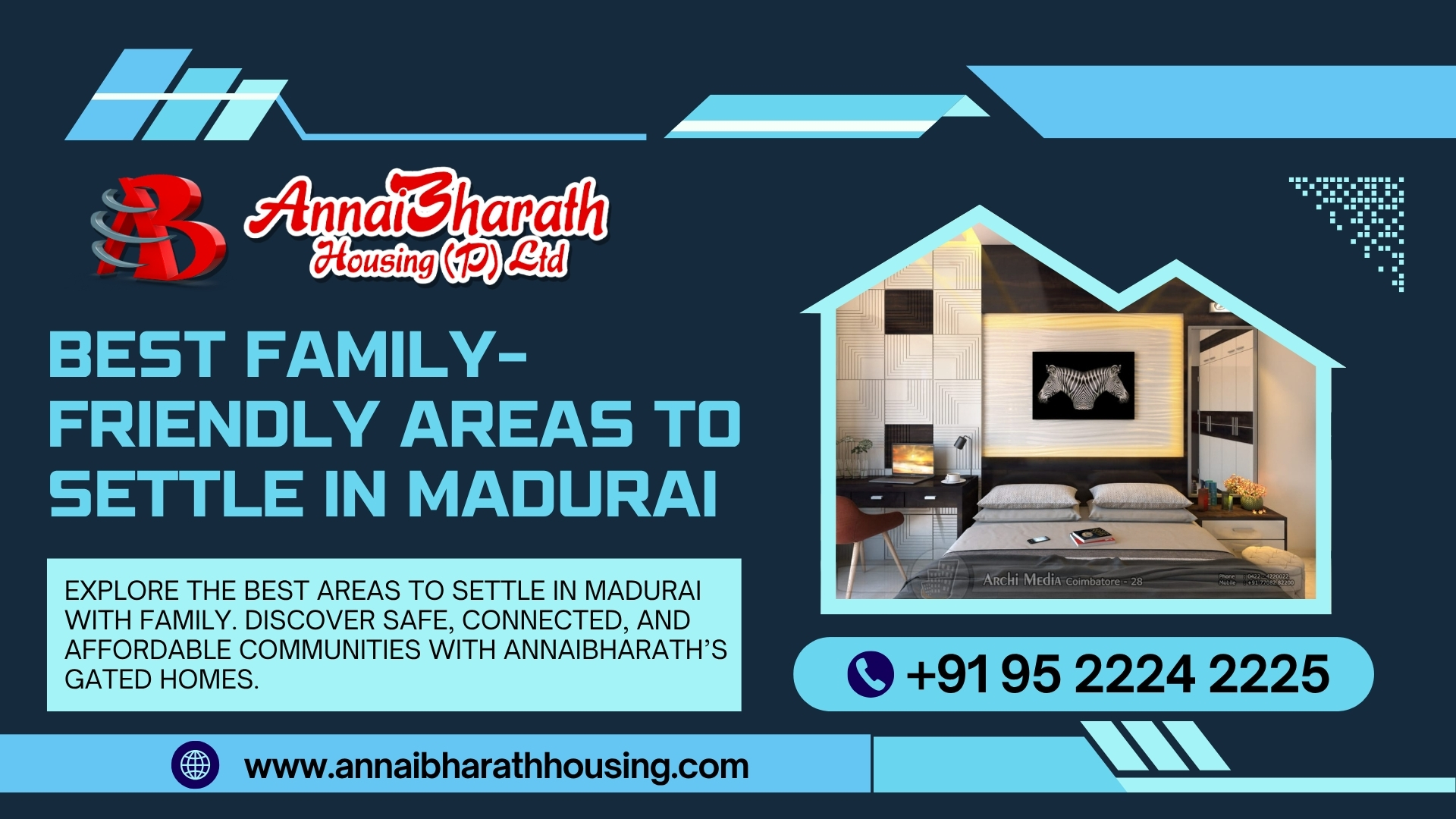 Best areas to settle in Madurai with family – interior view of a gated community home by AnnaiBharath Housing