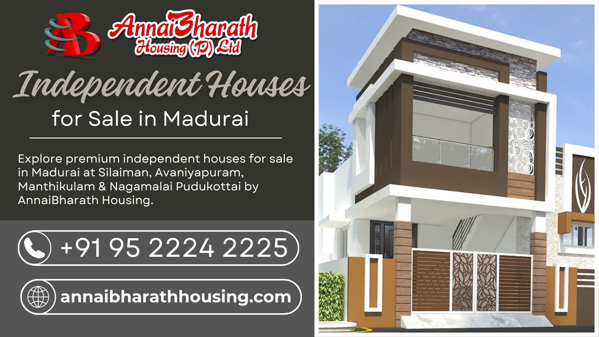 Independent house for sale in Madurai by AnnaiBharath Housing with gated community features
