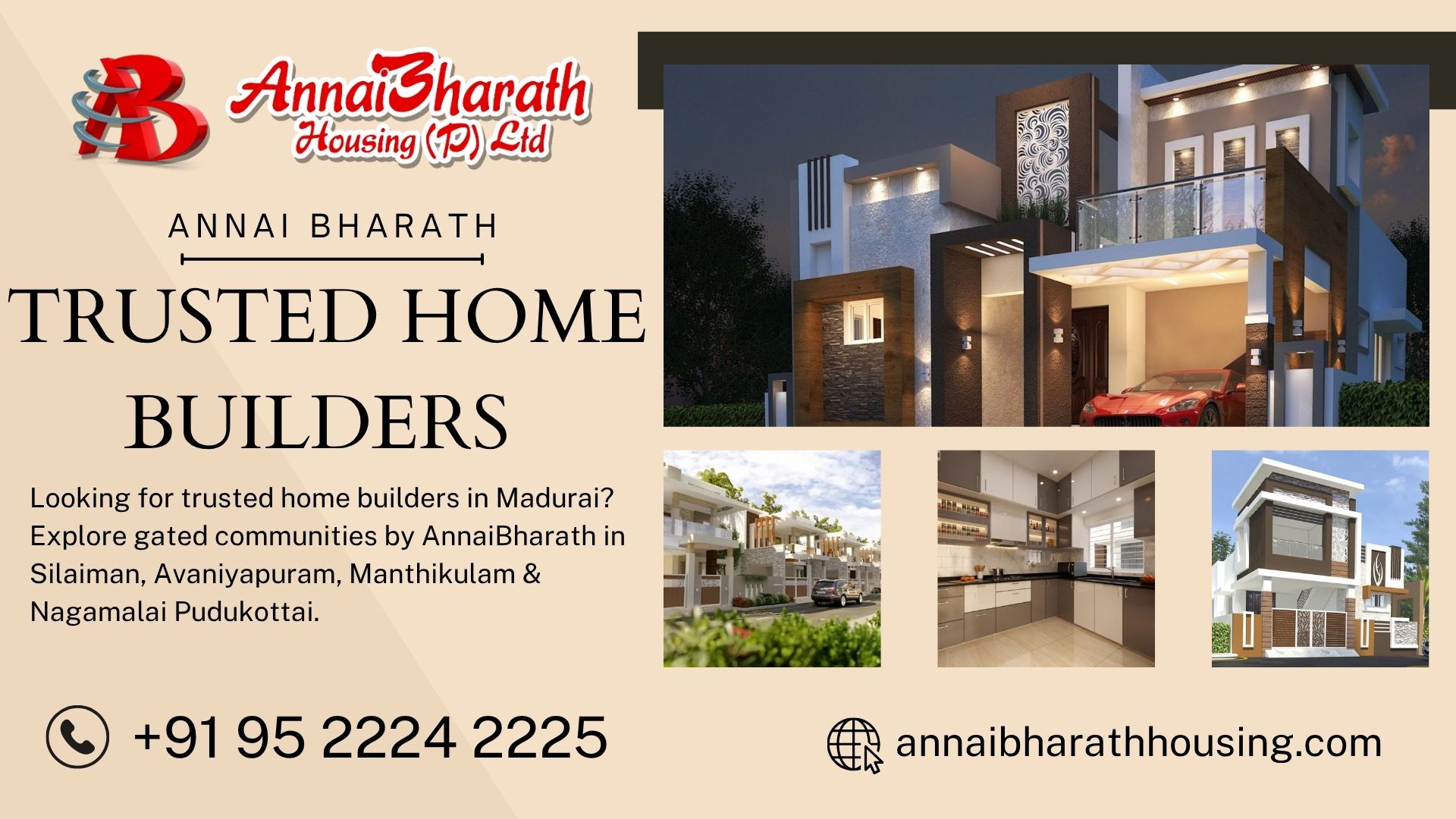 Trusted home builders in Madurai - AnnaiBharath Housing gated community villas