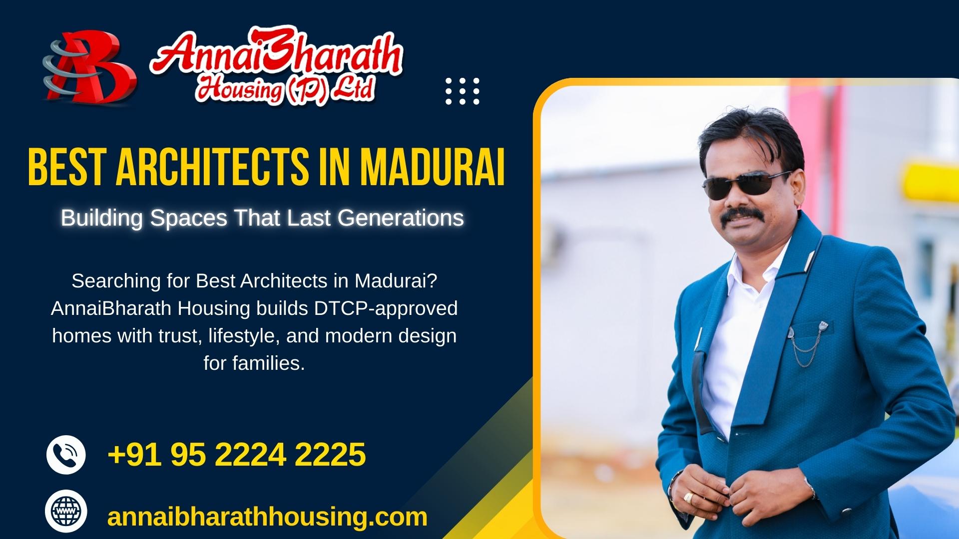 P. Saravana Kumar, B.Arch, FIIV – Best Architects in Madurai with AnnaiBharath Housing, designing DTCP-approved family homes with trust and lifestyle.