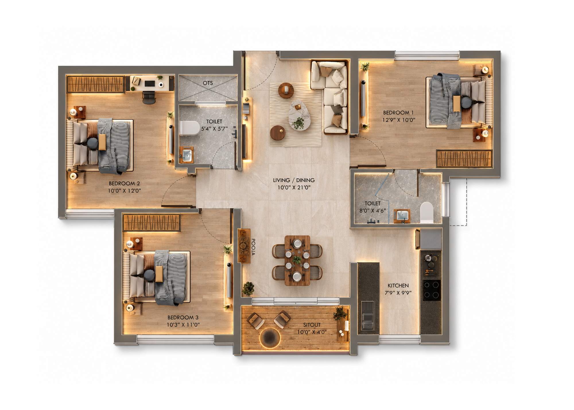 AnnaiBharath Victoris – Unit 4 Floor Plan