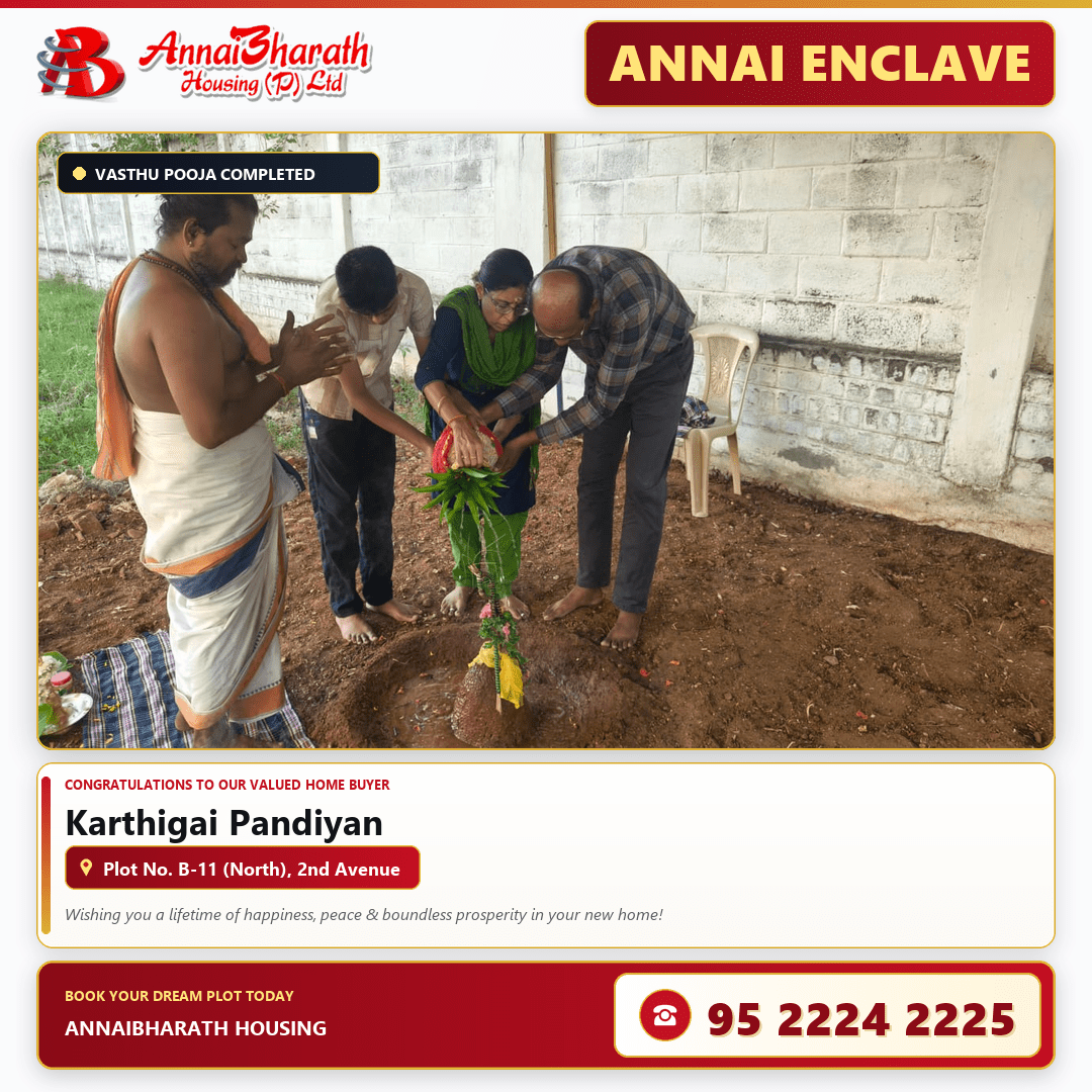 AnnaiBharath Housing Annai Enclave Karthigai Pandiyan Vasthu Ceremony