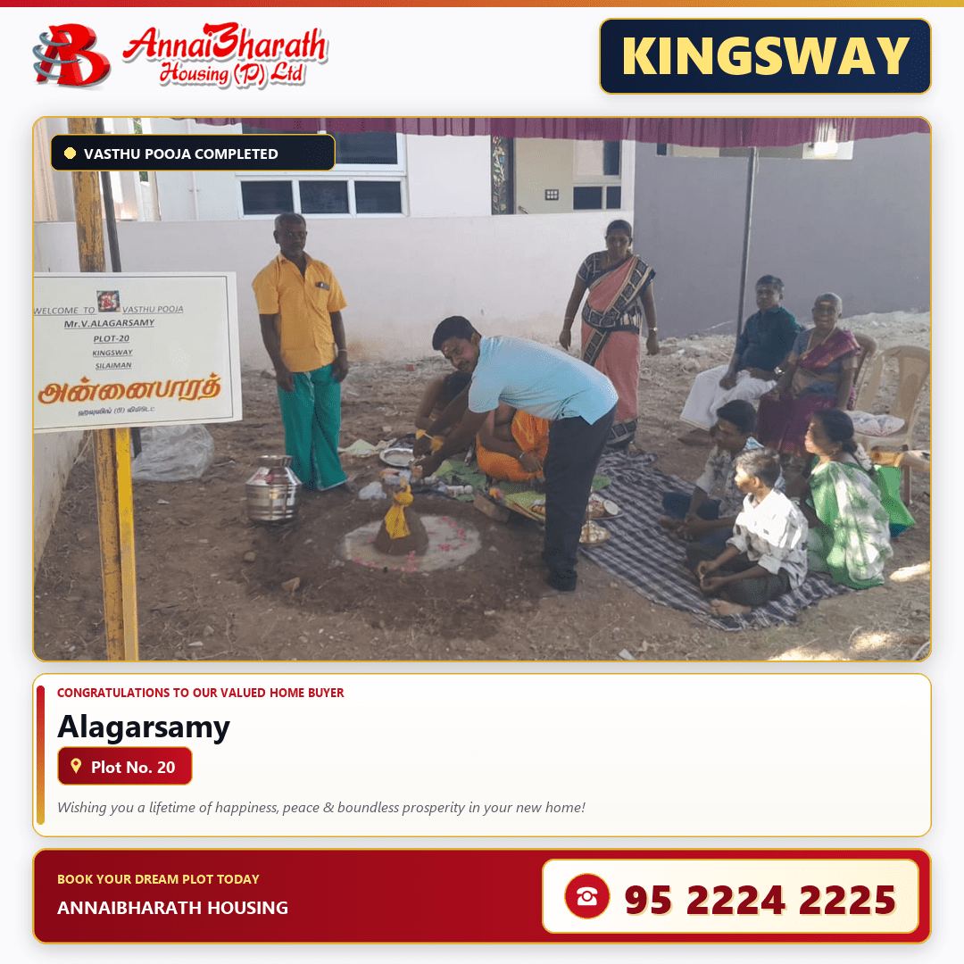 AnnaiBharath Housing Kingsway Plot 20 Alagarsamy Vasthu Ceremony