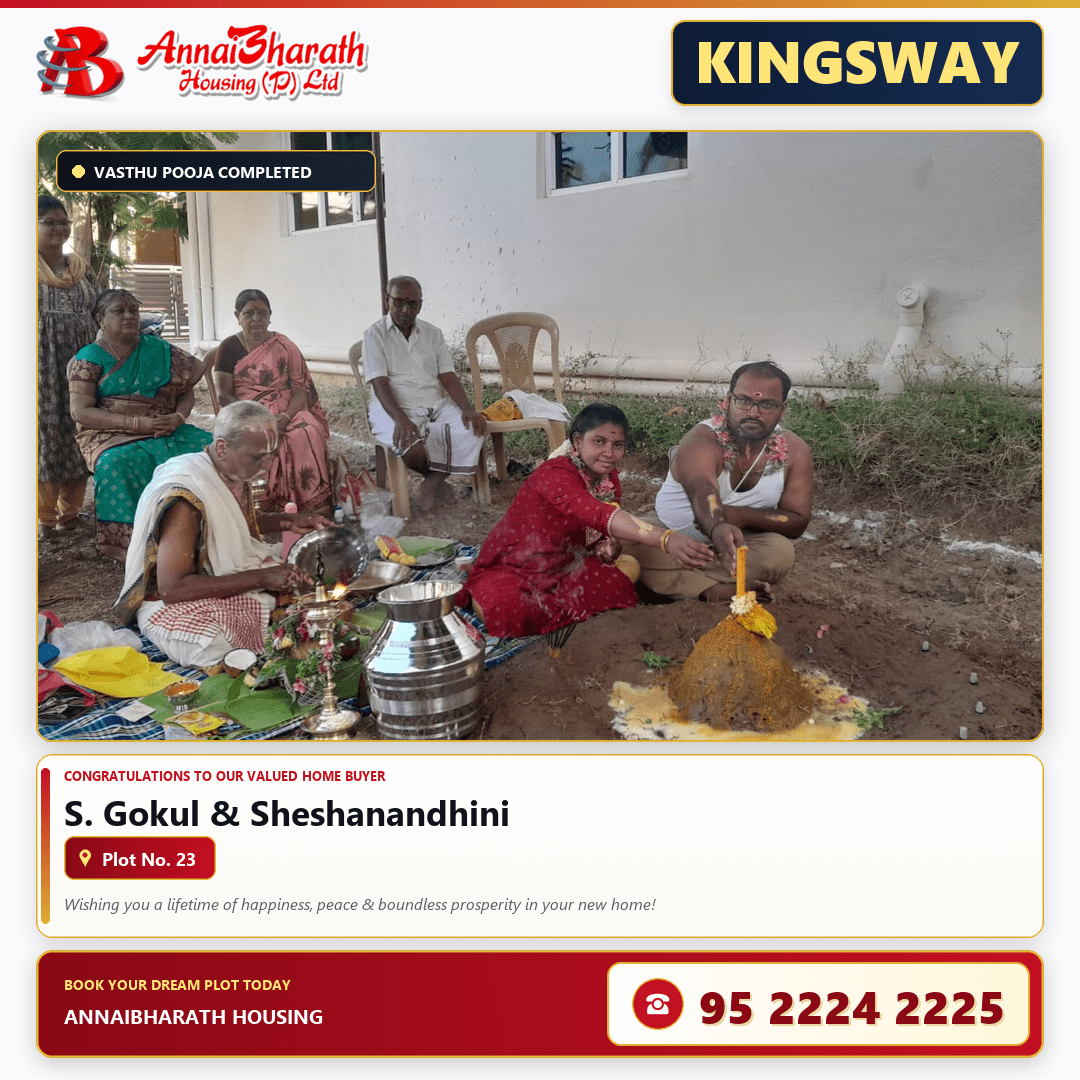 AnnaiBharath Housing Kingsway Plot 23 S Gokul Sheshanandhini Vasthu Ceremony