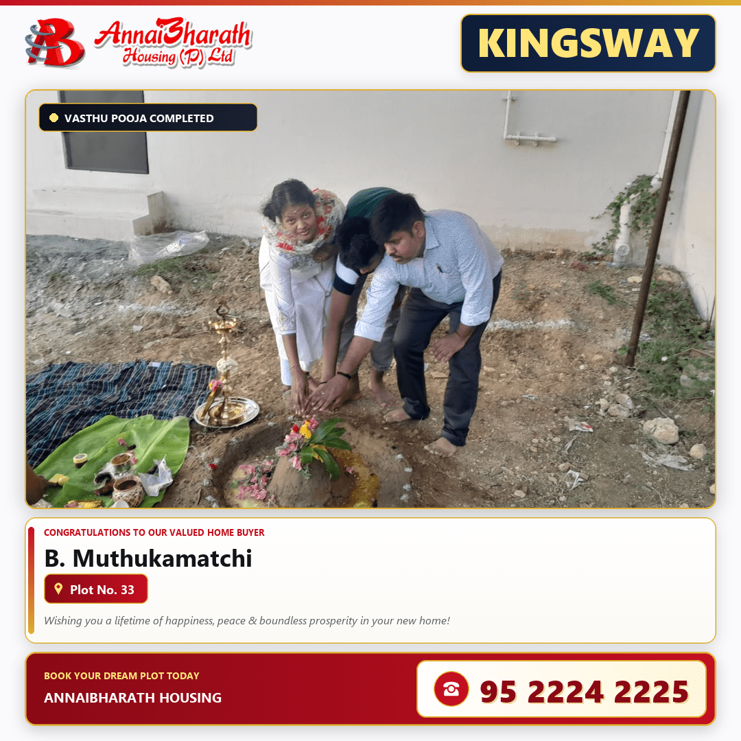 AnnaiBharath Housing Kingsway Plot 33 B Muthukamatchi Vasthu Ceremony